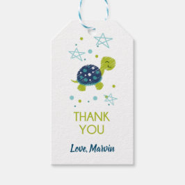 Etiqueta Para Presente Etiqueta de Presente de Tartaruga Azul Escuro