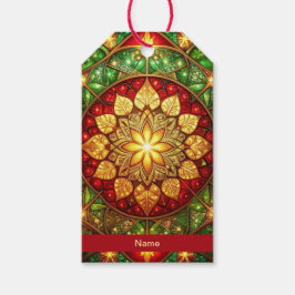 Etiqueta Para Presente Etiqueta de Presente Decorativa Verde Vermelha par