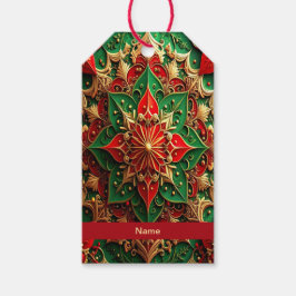Etiqueta Para Presente Etiqueta de Presente Decorativa Vermelha e Verde p