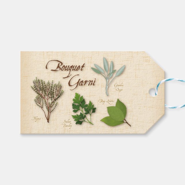 Etiqueta Para Presente Etiqueta de Presente do Buquê Herb (Frente (horizontal))