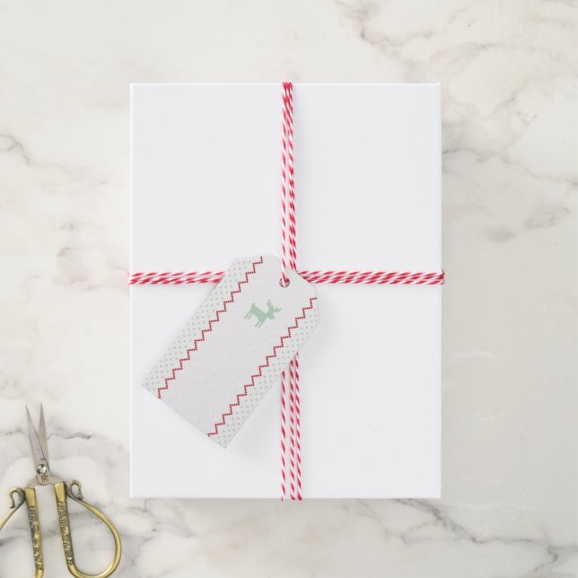 Etiqueta Para Presente Etiqueta de Presente do Clima do Sweater (Com cordão)