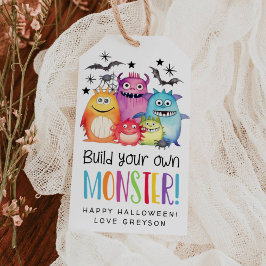 Etiqueta Para Presente Etiqueta de presente do Monstro da Construção de H