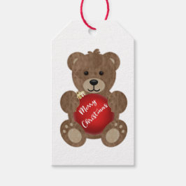 Etiqueta Para Presente Etiqueta de presente do Urso de fofinho de Natal