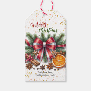 Etiqueta Para Presente Etiqueta de Presente Elementos Naturais de Natal
