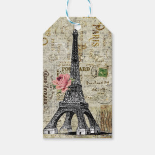 Etiqueta Para Presente Etiqueta de Presente Ephemera Torre Eiffel Paris A