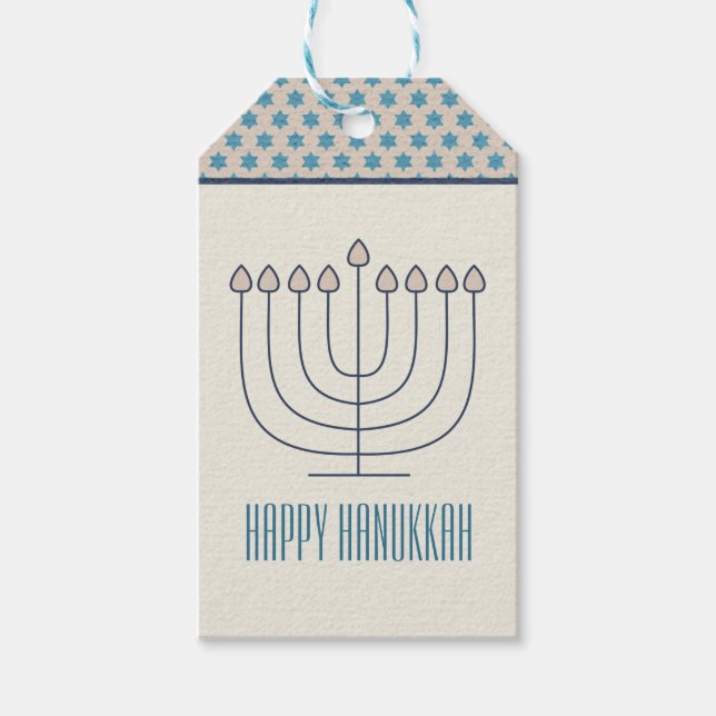Etiqueta Para Presente Etiqueta de Presente Feliz Hanukkah (Frente)
