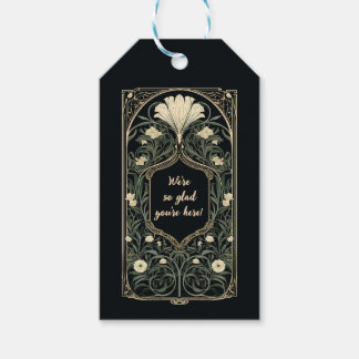 Etiqueta Para Presente Etiqueta de Presente Floral de Nouveau, Arte Escur