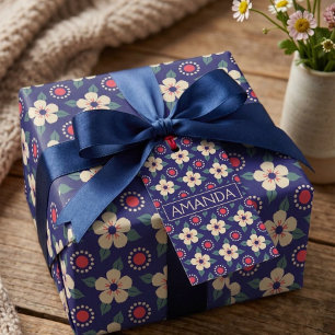 Etiqueta Para Presente Etiqueta de Presente Floral de Vintage Personaliza