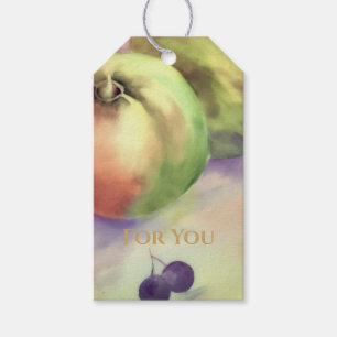 Etiqueta Para Presente Etiqueta de Presente Frutas da Colheita Maçãs Pera