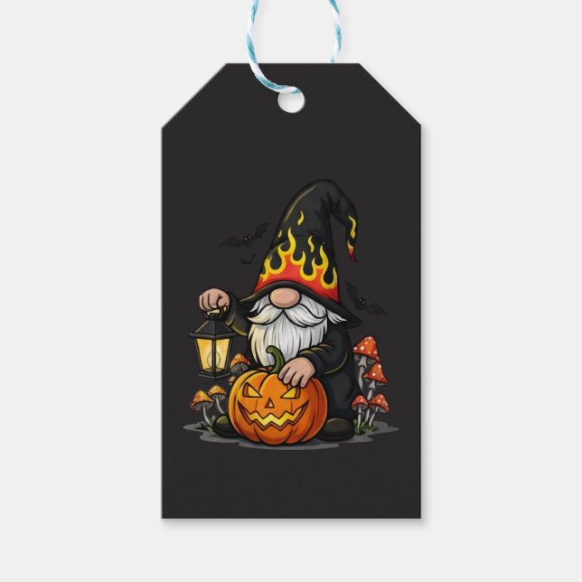 Etiqueta Para Presente Etiqueta de Presente Gnome de Halloween (Frente)