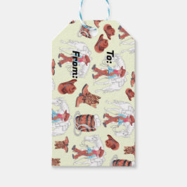 Etiqueta Para Presente Etiqueta de presente Jovem Cowboy e Cavalo Ocident