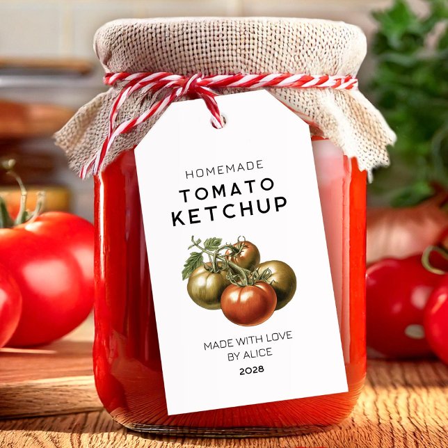 Etiqueta Para Presente Etiqueta de presente Ketchup de tomate casado (Criador carregado)