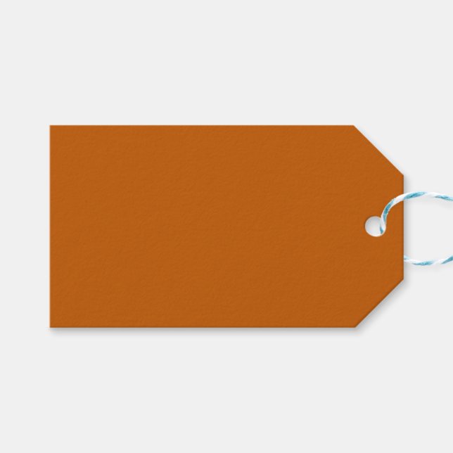 Etiqueta Para Presente Etiqueta de presente laranja escuro (Frente (horizontal))