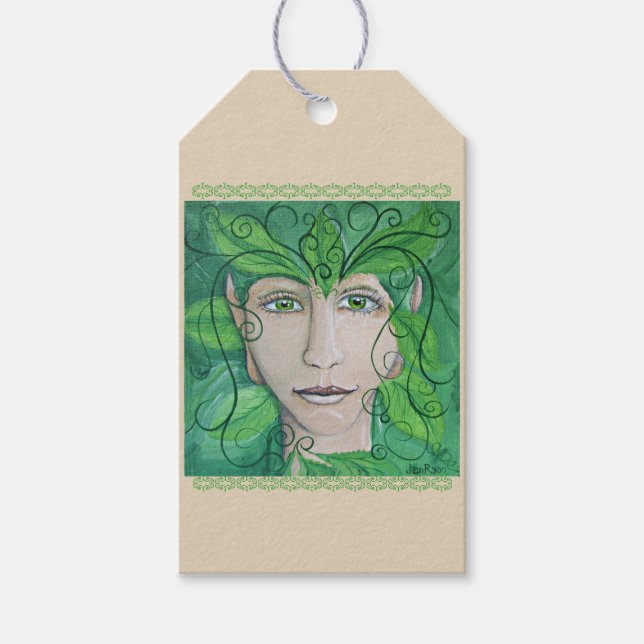 Etiqueta Para Presente Etiqueta de presente Nymph de madeira (Frente)