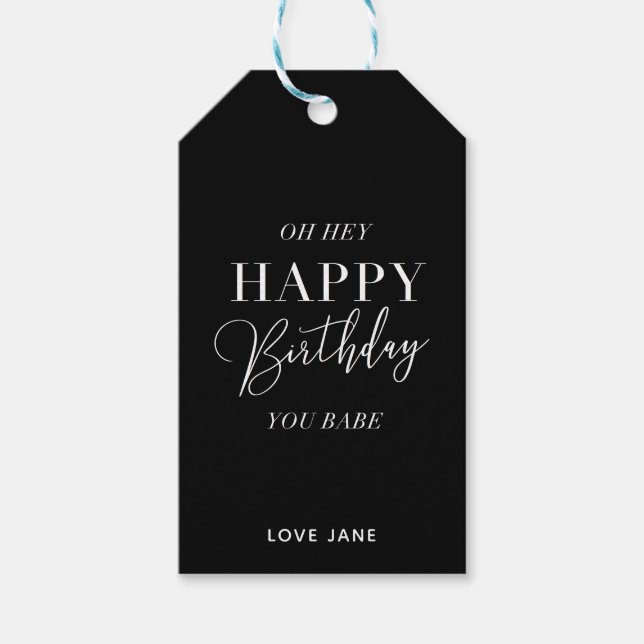 Etiqueta Para Presente Etiqueta de presente personalizada "Feliz Aniversá (Frente)