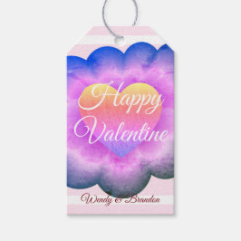 Etiqueta Para Presente Etiqueta de presente personalizada Flor Roxa Feliz