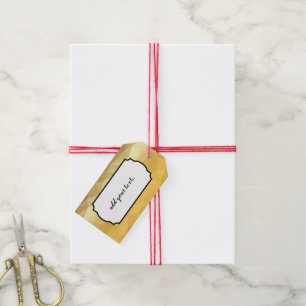 Etiqueta Para Presente Etiqueta de presente personalizável com efeito met