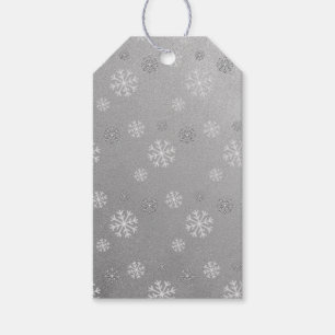 Etiqueta Para Presente Etiqueta de Presente Prata Neve