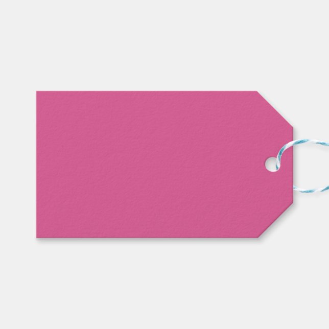 Etiqueta Para Presente Etiqueta de Presente Rosa Escuro (Frente (horizontal))