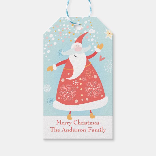 Etiqueta Para Presente Etiqueta de Presente Santa Claus (Frente)