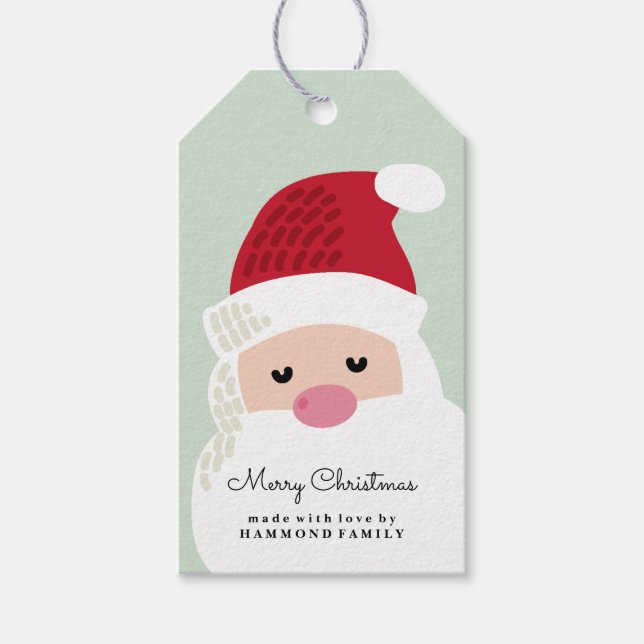 Etiqueta Para Presente Etiqueta de Presente Santa Claus (Frente)