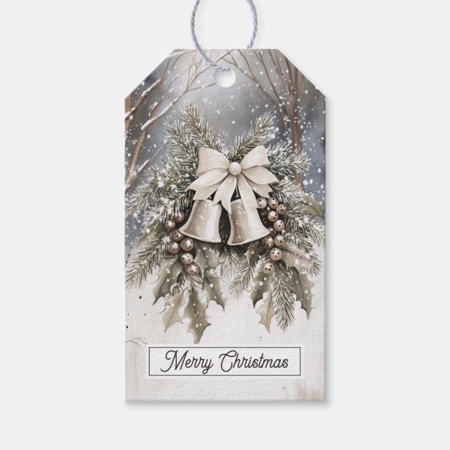 Etiqueta Para Presente Etiqueta de Presente Sininhos de Natal (Frente)