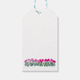 Etiqueta Para Presente Etiqueta de Presente Tulipa Rosa