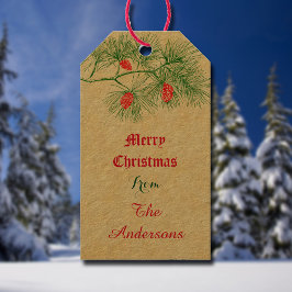 Etiqueta Para Presente Etiqueta de Presente Verde de Pinheiro de Natal Me