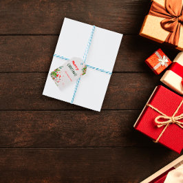 Etiqueta Para Presente Etiqueta de Presente Verde Vintage do Script Water