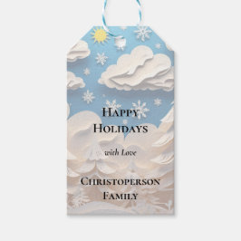 Etiqueta Para Presente Etiqueta de Presente Winter Wonderland