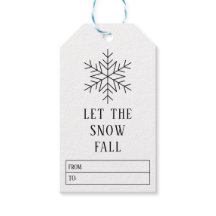 Etiqueta Mínima de Presente Preto e Branco no Floc