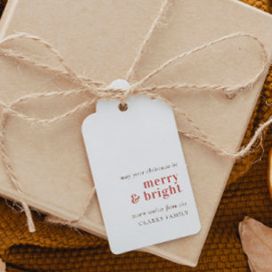 Etiqueta Para Presente Etiqueta Mínima e Moderna de Presente de Feriado