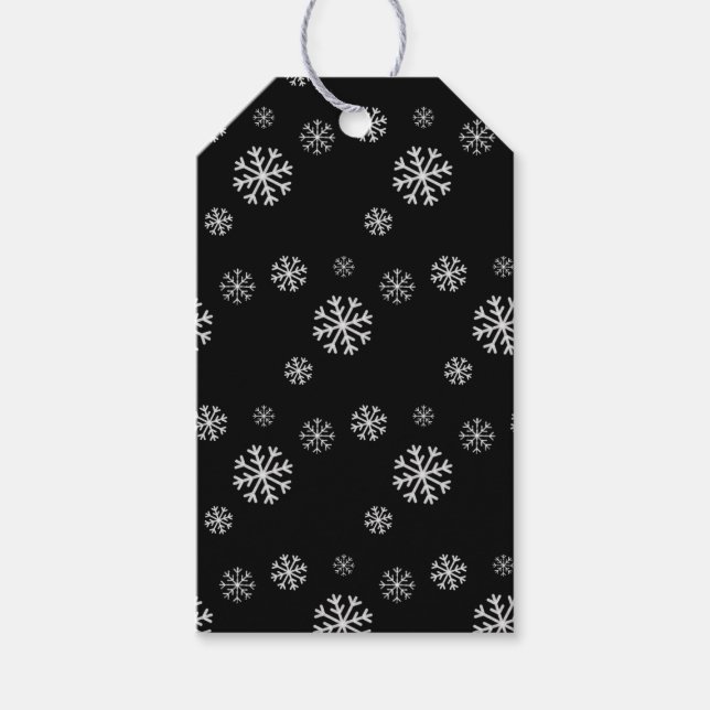 Etiqueta Para Presente Etiqueta Preta de Presente Neve (Frente)