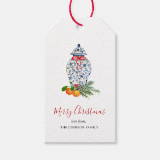 Etiqueta Para Presente "Etiquetas de presentes de Natal de Urn Azul e Bra