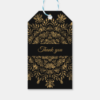 Etiqueta Para Presente Étnico tradicional, porém elegante dourado como ma