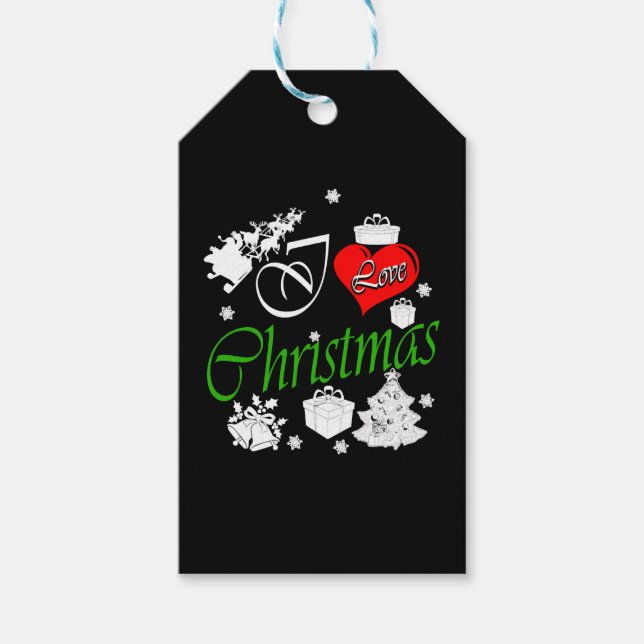 Etiqueta Para Presente Eu amo o Natal (Frente)