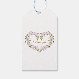 Etiqueta Para Presente Eu amo você Flores fofas