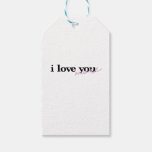 Etiqueta Para Presente Eu Amo Você Mais Tipografia de Fontes Mistas Desig