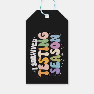 Etiqueta Para Presente Eu Sobrevivi à Temporada de Testes Humor Escolar