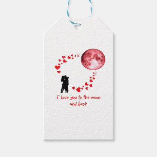 Etiqueta Para Presente Eu Te Amo Até a Lua e de Volta Citação de Amor Clá