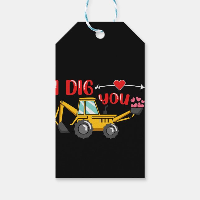 Etiqueta Para Presente Eu Te Canto Namorados De Backhoe (Frente)