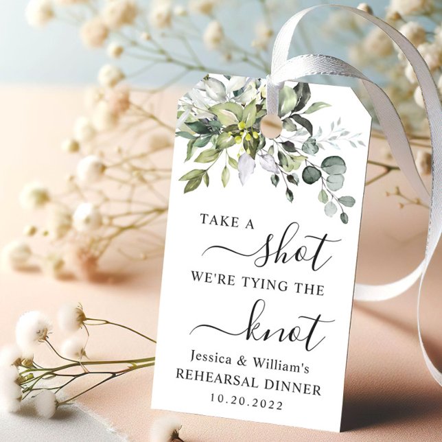 Etiqueta Para Presente Eucalipto Tome um Tiro Estamos Casando (Criador carregado)