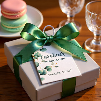 Etiqueta Para Presente Eucalyptus Greenery Grad Party