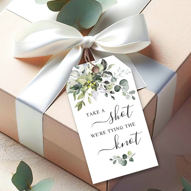 Etiqueta Para Presente Eucalyptus tira uma foto que estamos Casando (Criador carregado)