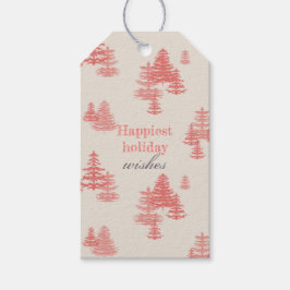 Etiqueta Para Presente Evergreen Woods