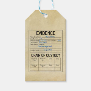 Etiqueta Para Presente Evidence chain of custody crime game role play fa