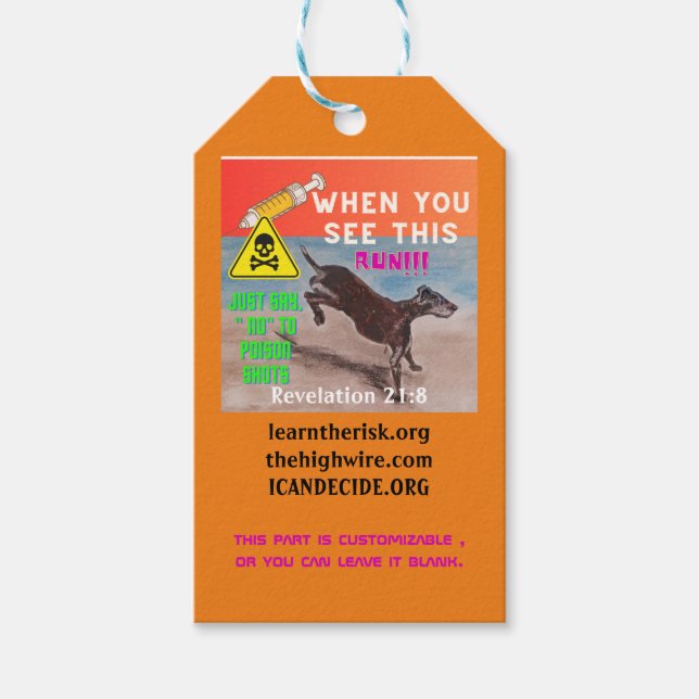 Etiqueta Para Presente Executar placa personalizável (Frente)