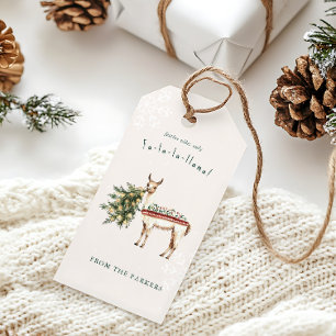 Etiqueta Para Presente Fa-la-la-llama! Vibrações Festivas de Natal
