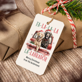 ETIQUETA PARA PRESENTE FA LA LABRADOR DOG CHRISTMAS FURRY