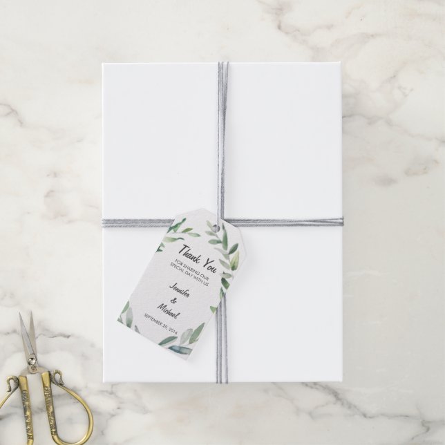 Etiqueta Para Presente Fábrica de oliveiras deixa casamento Obrigado (Com cordão)